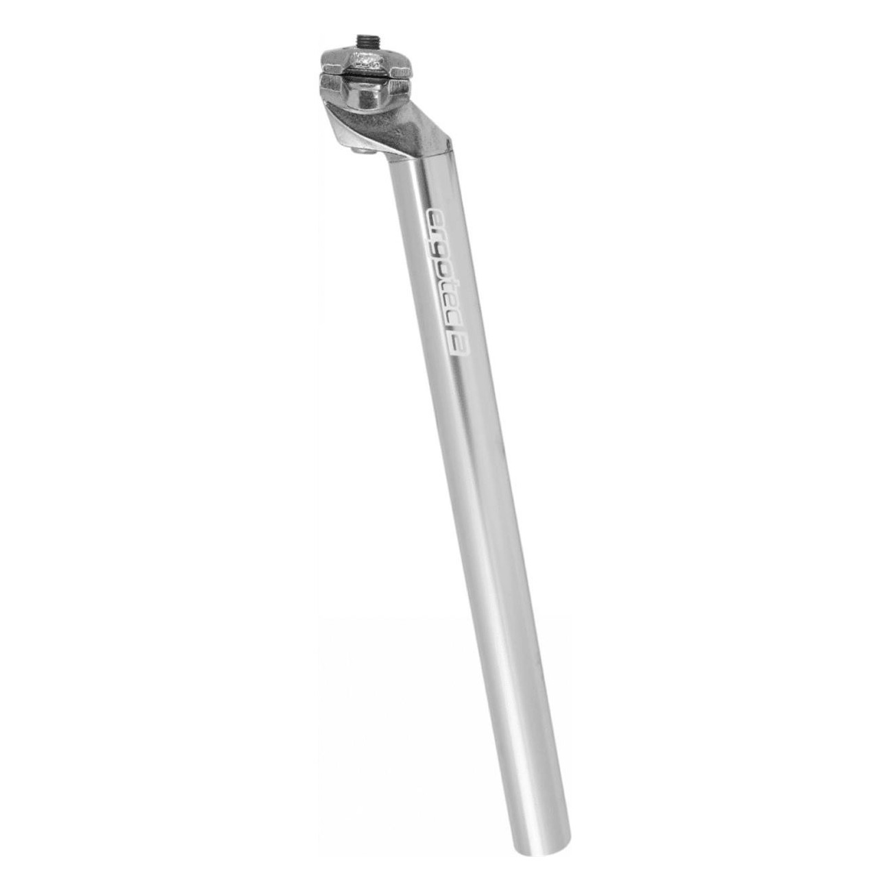 ERGOTEC Aluminum MTB Seatpost 29.2mm x 350mm Silver with Integrated Clamp - 1