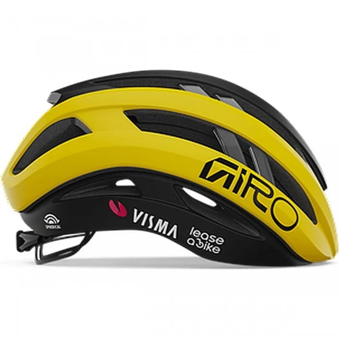 Casco Aries Spherical B/Y Visma Team - Taglia M (55/59) - Edizione Limitata Giro Pro Team 2024, Leggero e Aerodinamico con Tecno