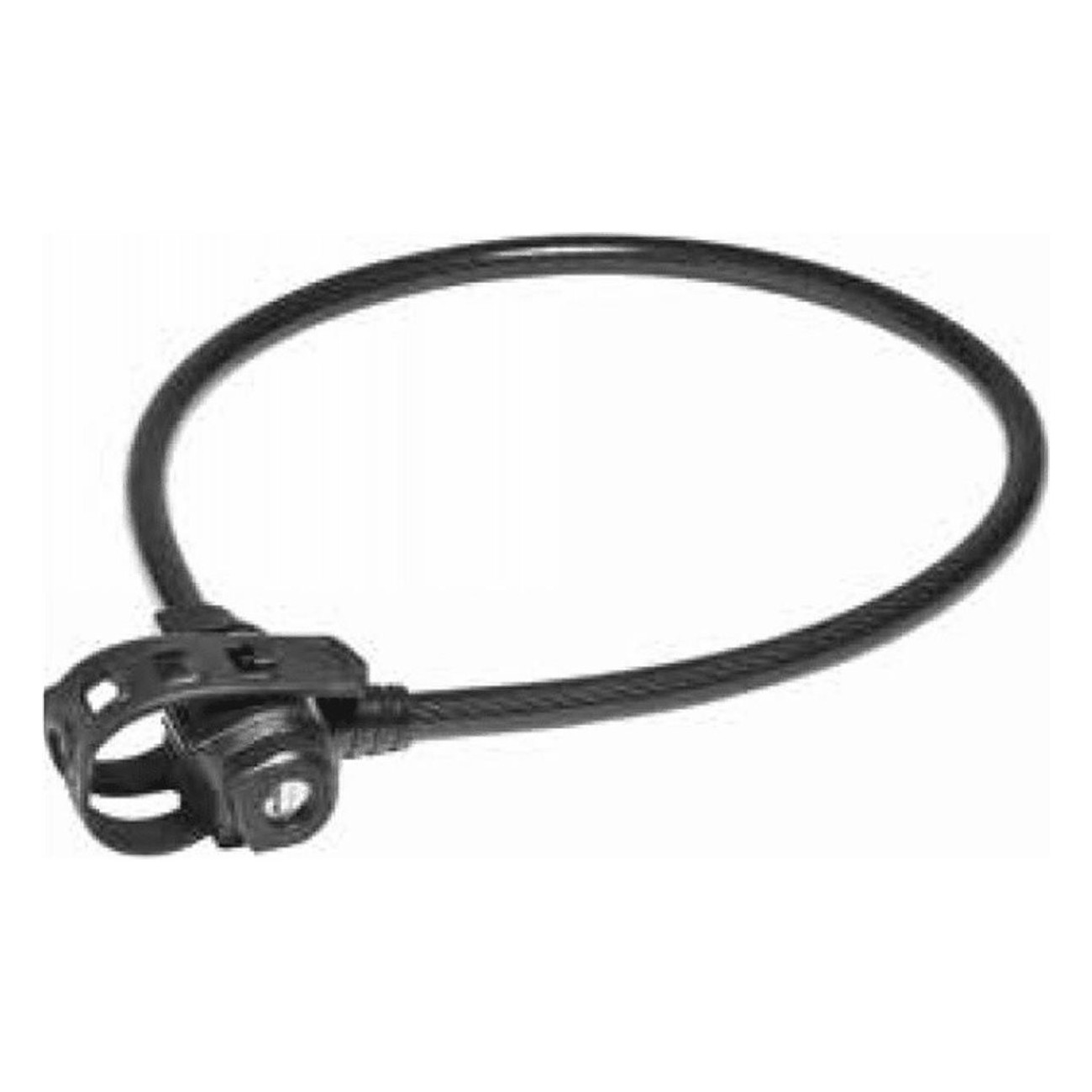 Cadenas FIX-GO 10mm x 750mm Noir avec Clé, Câble en Acier et Support Inclus - 1