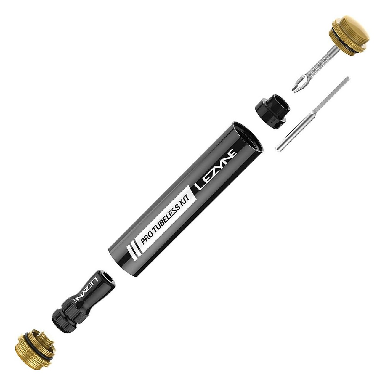 Kit Tubeless Lezyne Pro Cargado Negro - Reparación Completa para Neumáticos - 4