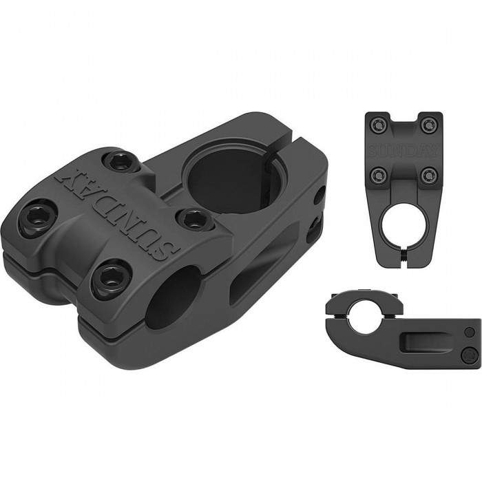 Sunday Freeze Black Handlebar Stem with Top Load, No Gyro Tabs - 1