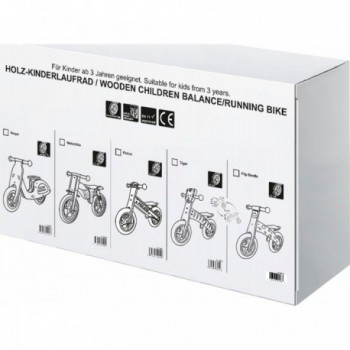 Rosa Holz Rennrad für Kinder, verstellbarer Sattel, 12 Zoll - 3