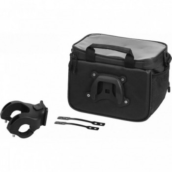 Zefal 7L Black Waterproof Handlebar Bag with Quick Release and Pockets - 1