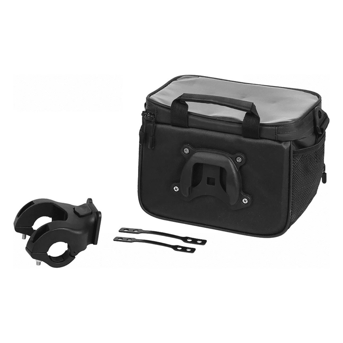 Zefal 7L Black Waterproof Handlebar Bag with Quick Release and Pockets - 1