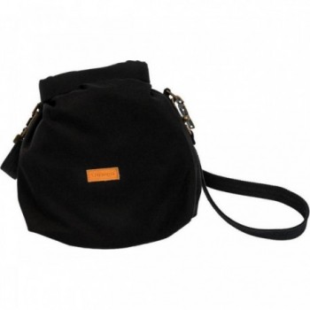 Roll Top 25 Large Black Bag with Adjustable Closure and Detachable Strap - 1