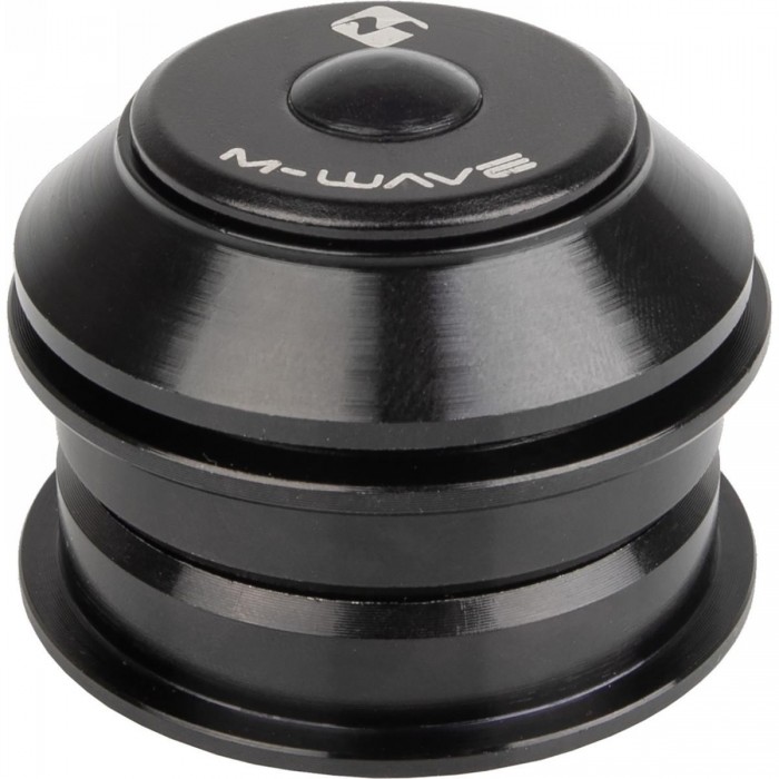 Série de direction M-WAVE Ahead ZS44/44 1 1/8' en Aluminium Noir - Couvercle Semi Zero Stack - 1