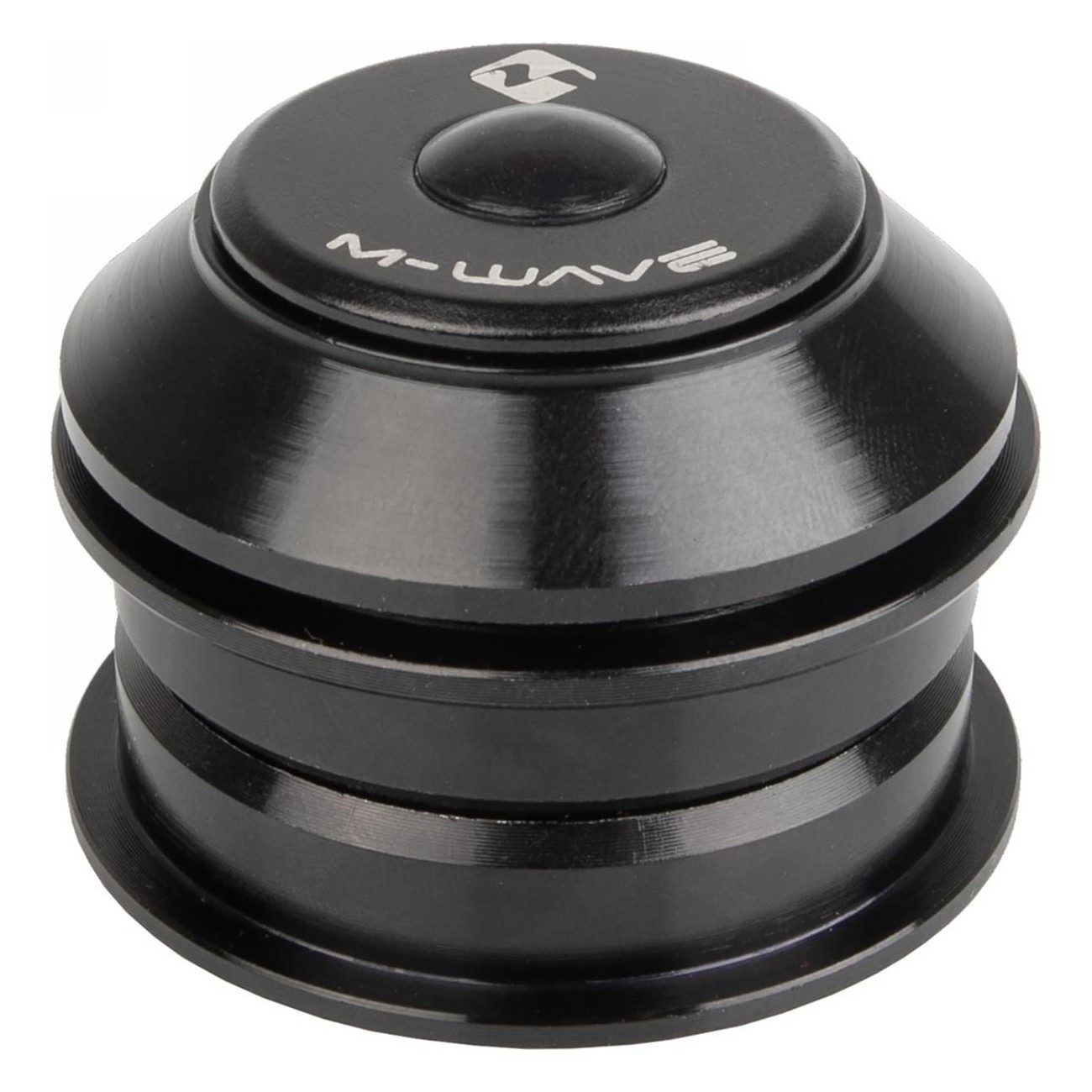 Série de direction M-WAVE Ahead ZS44/44 1 1/8' en Aluminium Noir - Couvercle Semi Zero Stack - 1