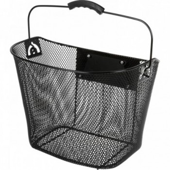 Panier de vélo Ventura Noir avec clip réglable, 34,5x26,5x26/22,5 cm - 1