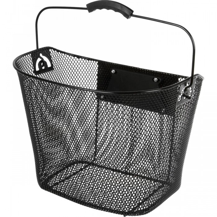 Ventura Black Bicycle Basket with Adjustable Clip, 34.5x26.5x26/22.5 cm - 1