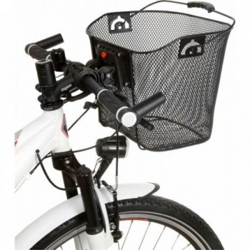 Ventura Black Bicycle Basket with Adjustable Clip, 34.5x26.5x26/22.5 cm - 2