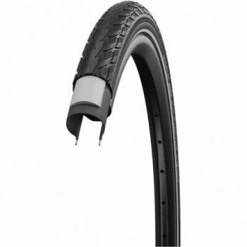 28' 700x32 Delta Cruiser Plus Black Reflex Tire for City Trekking - 1