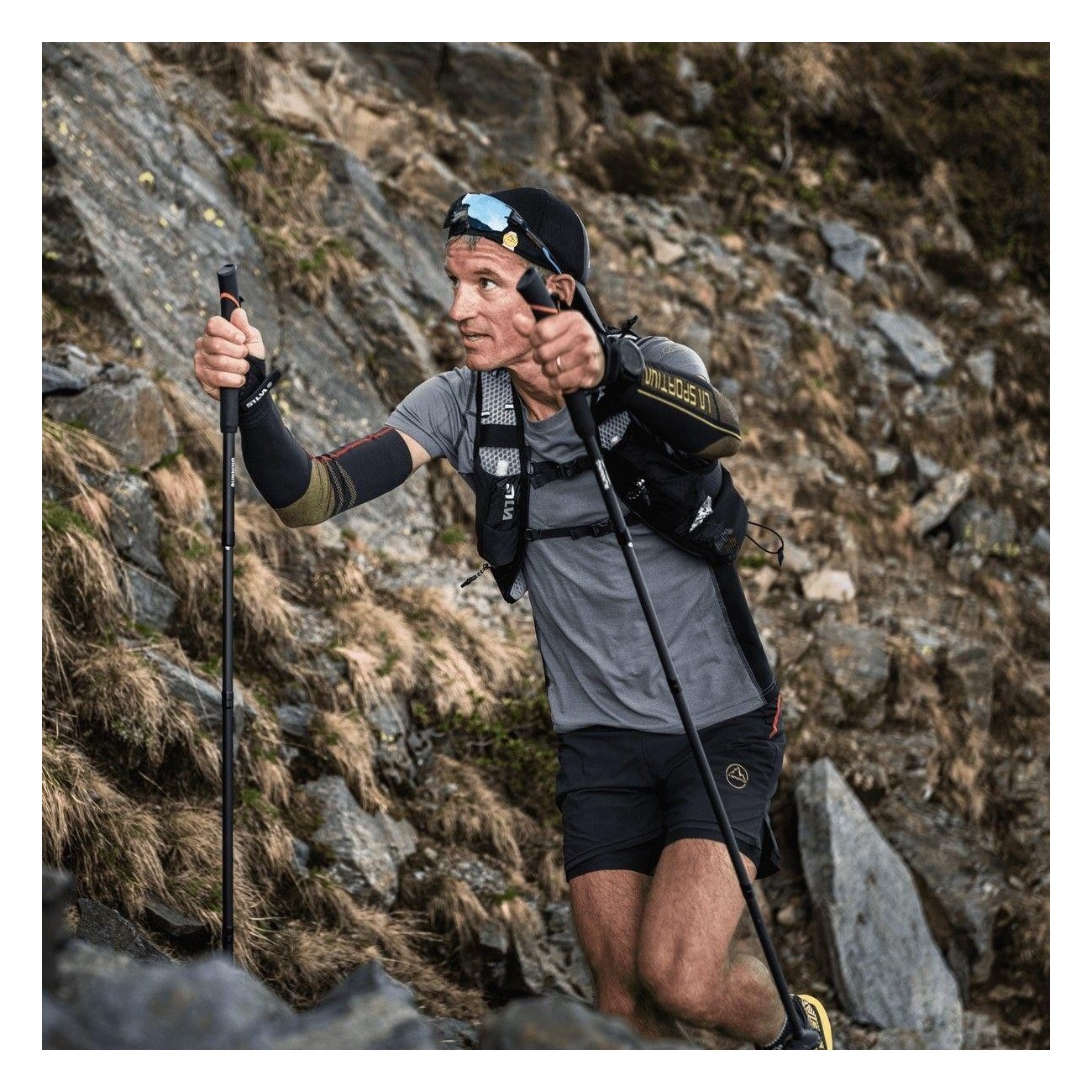 Silva Carbon Running Poles 125 cm - Lightweight and Durable for Tough Terrain - 2