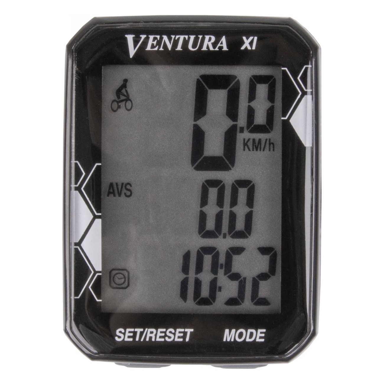 Ventura XI Black Bike Computer with 11 Functions and Speed Sensor - 1