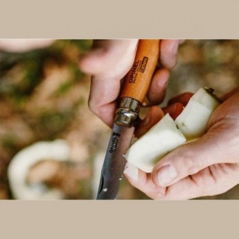 Opinel Viroblock N.7 Carbonmesser mit Sicherheitsring und Buchenholzgriff - 3