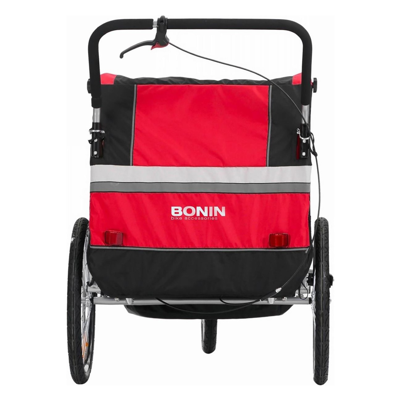 Chariot Porte-Bébé/Jogging BONIN NCAB DLX - Rouge, Gris, Noir, Multifonctionnel - 1