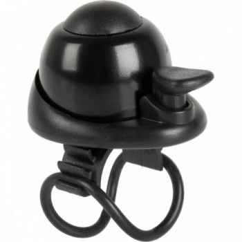 Mini Bella Dome Black Aluminum Bell, 360° Rotatable for Bicycle - 1