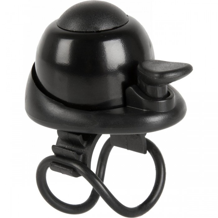 Mini Campanello Bella Dome Nero in Alluminio, Ruotabile a 360° per Bicicletta, Montaggio Universale - 1 - Campanelli - 088753902