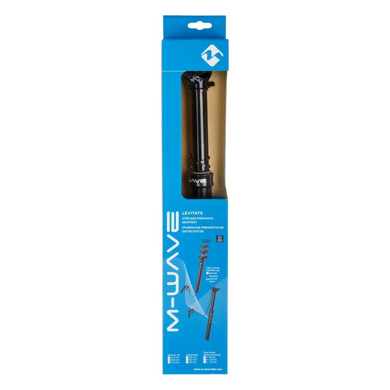 Tige de selle M-Wave Noir 31,6x420 mm avec Hauteur Réglable et Passage de Câbles Intégré - 5