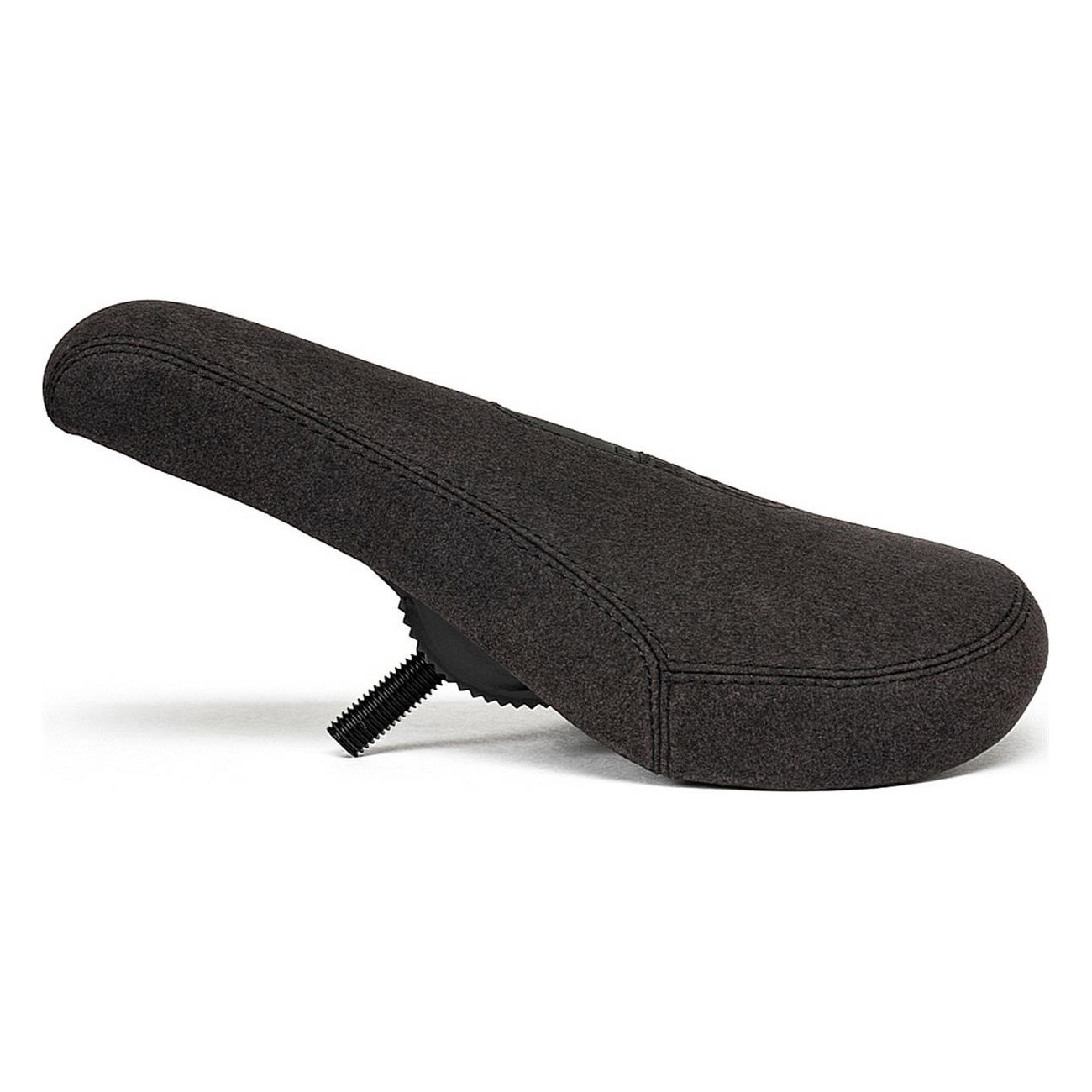 Short Black Pivotal Saddle with Textured Cover and Plastic Bumpers - 1