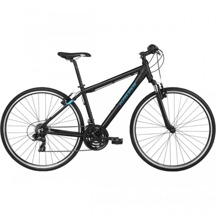 Bici Cross KROSS Evado 2.0 Uomo 28' Nero/Blu, 21 Velocità, Taglia S, Telaio in Alluminio - 1 - Mountain bike - 5902262041119