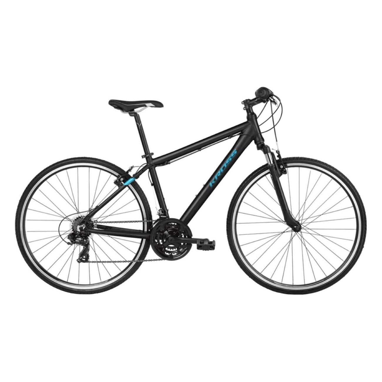 Bici Cross KROSS Evado 2.0 Uomo 28' Nero/Blu, 21 Velocità, Taglia S, Telaio in Alluminio - 1 - Mountain bike - 5902262041119