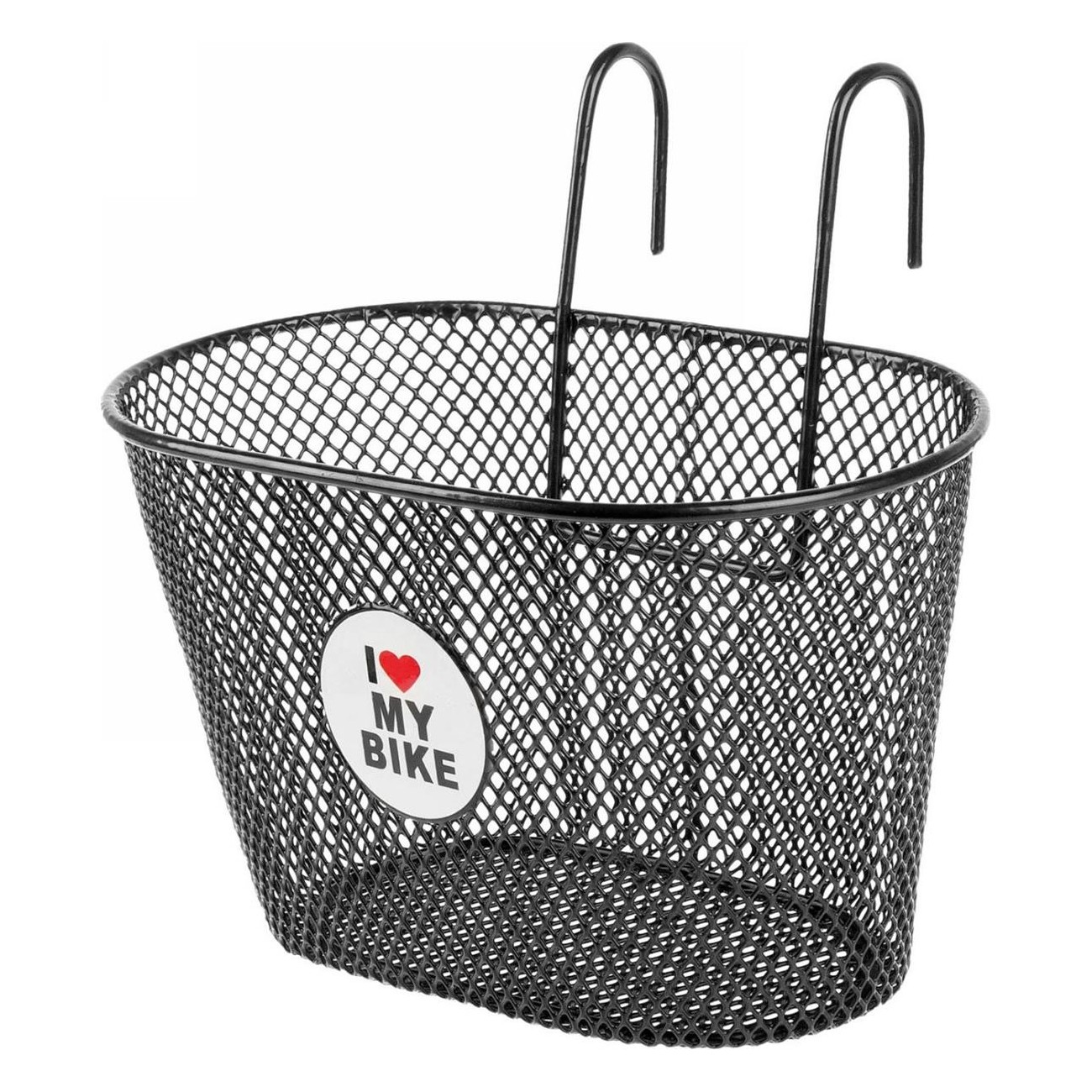 Panier de vélo pour enfants en fil métallique noir 23.5x15.5x14.5 cm - 1