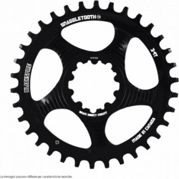 Corona MTB 34T Snaggletooth Direct Mount 6mm Offset per Sram, Compatibile 11/12 Velocità, Alluminio Nero - 1 - Corone e pignoni 