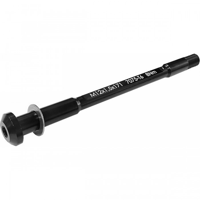 Axe de roue avant en aluminium 7075 noir M15x1.5 131mm - Fabriqué en Italie - 1