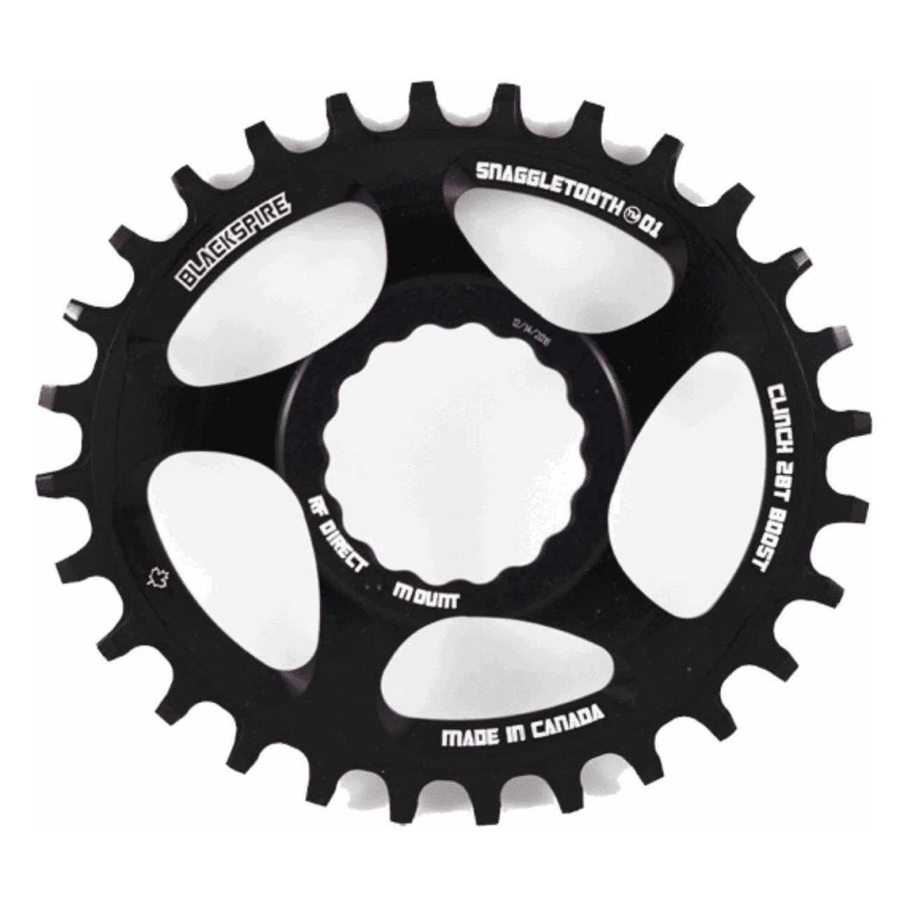 Raceface Snaggletooth 28T Oval Chainring Cinch Direct Mount Boost Black - 1