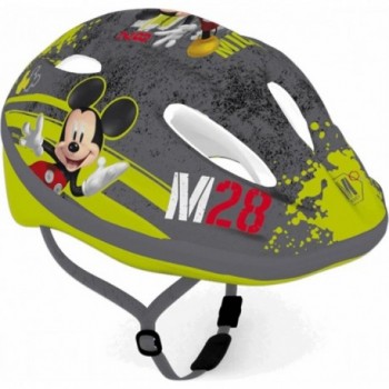 Casco Bambino Disney Mickey Mouse Verde Acido, Taglia 52/56 cm, Sicurezza e Stile per i Più Piccoli - 1 - Caschi - 5902308590830