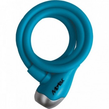 Lucchetto a Cavo MVTEK 10mm x 1000mm Azzurro con Rivestimento in Silicone - 1 - Lucchetti - 8005586226464