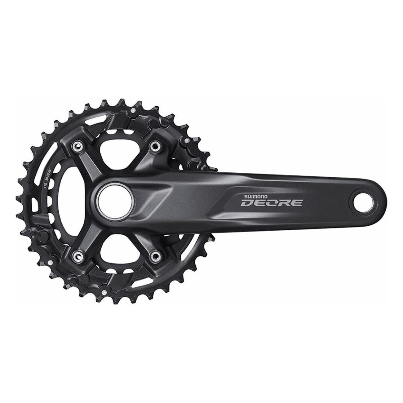 Bielas Shimano Deore FC-M5100 2x11V, 36/26T, 175mm, Negro - 1