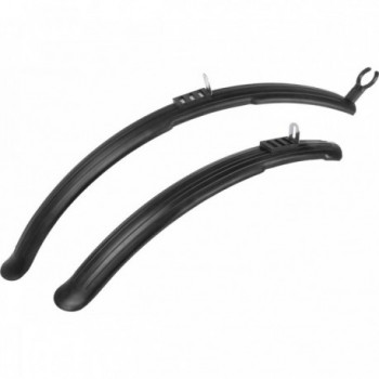 MTB Mudguard Set 26' Black Plastic Snap-On - ECO Model - 1