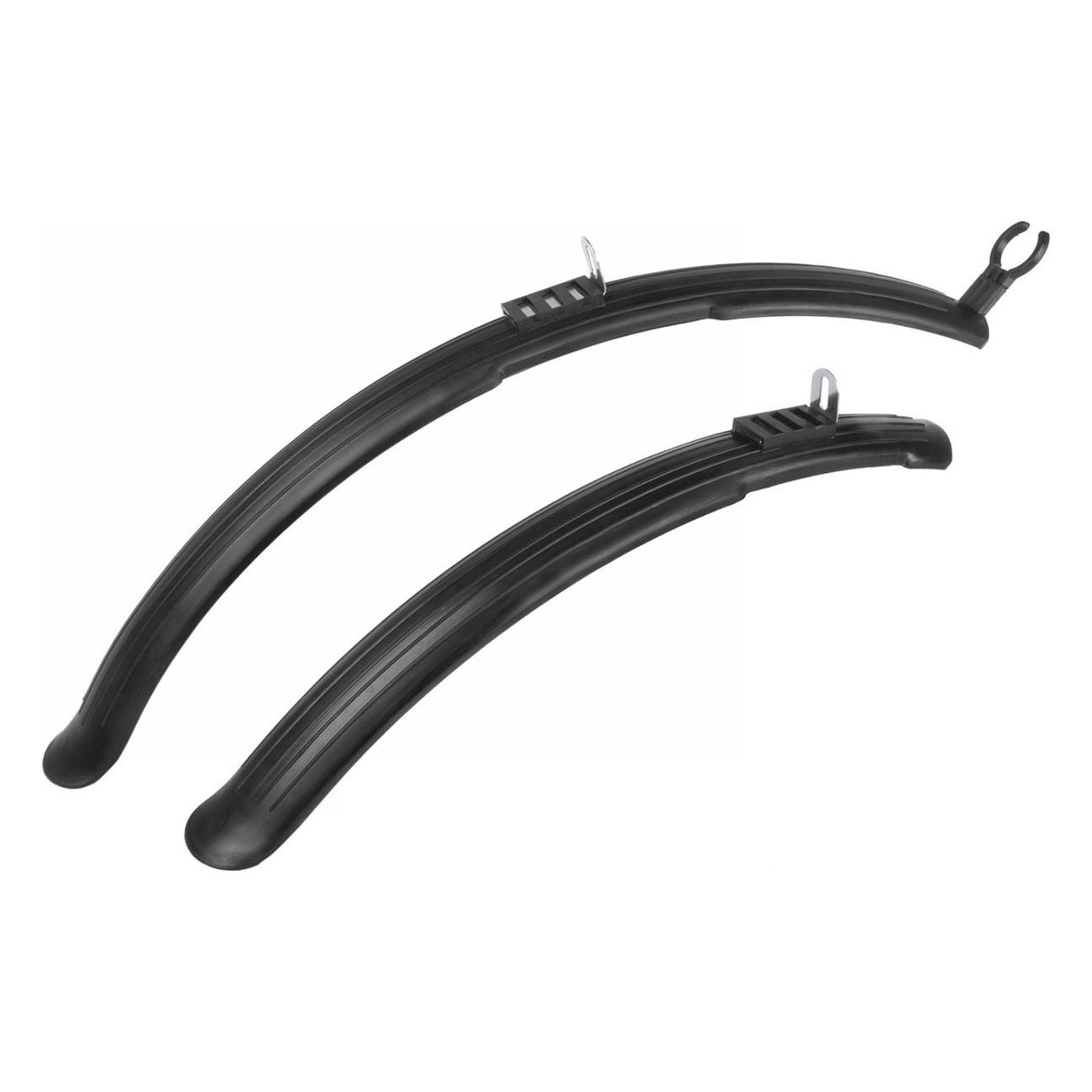 MTB Mudguard Set 26' Black Plastic Snap-On - ECO Model - 1