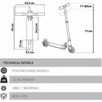 Minnie Pink Foldable Scooter for Girls with Adjustable Handlebar, 50kg - 1