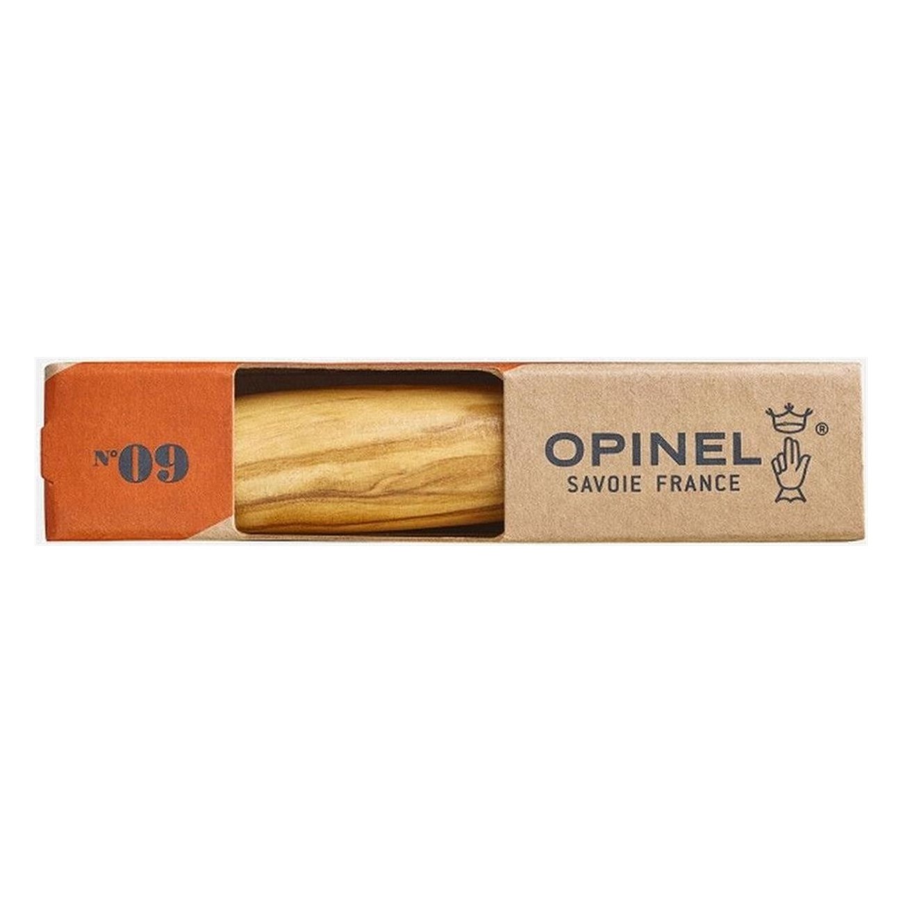 Opinel Taschenmesser N.09 Inox mit Olivenholzgriff - Mediterrane Eleganz - 2