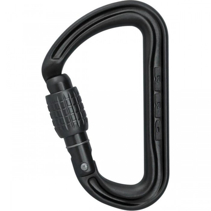 Matte Grey Shadow Carabiner with Screw Lock, Lightweight I-Beam Design 50g - 1