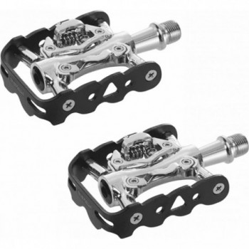 Zeray Dual Function Quick Release Offroad Pedals Black - Lightweight 322g - 1