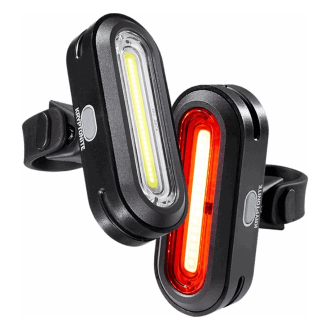 USB Bike Light Set Front and Rear 150 Lumen, 6 Functions, Black - 1