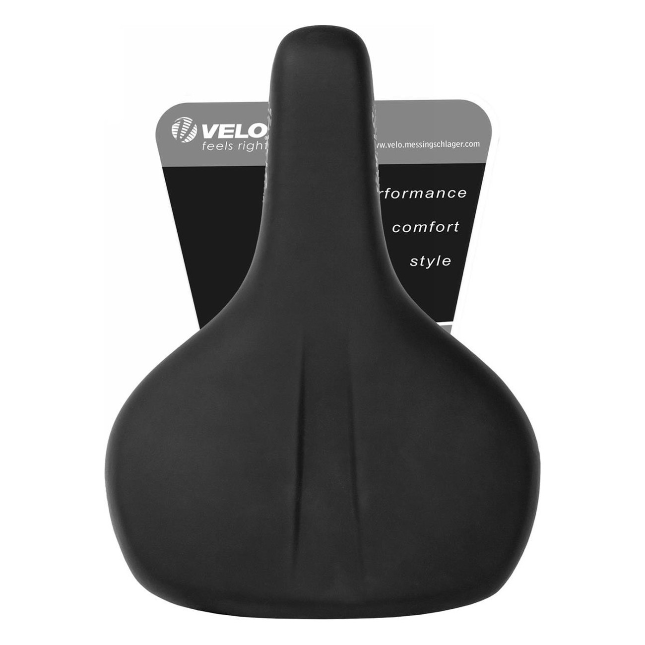 Sella VELO Tour Basic L Nero 267x201mm con Telaio in Acciaio - 5 - Selle - 4015493894094