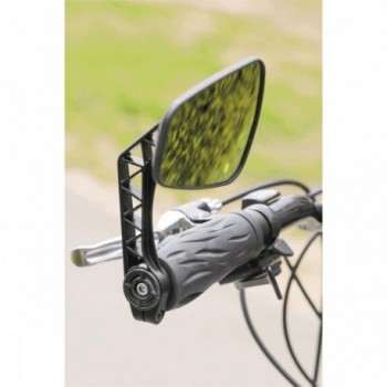 Miroir de vélo ambidextre réglable en ABS pour guidon 16-22 mm, léger et résistant - 3