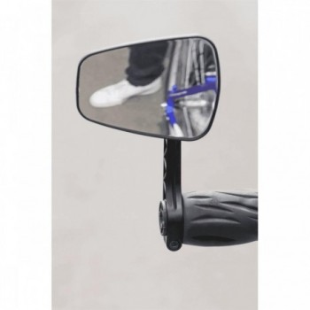 Miroir de vélo ambidextre réglable en ABS pour guidon 16-22 mm, léger et résistant - 4