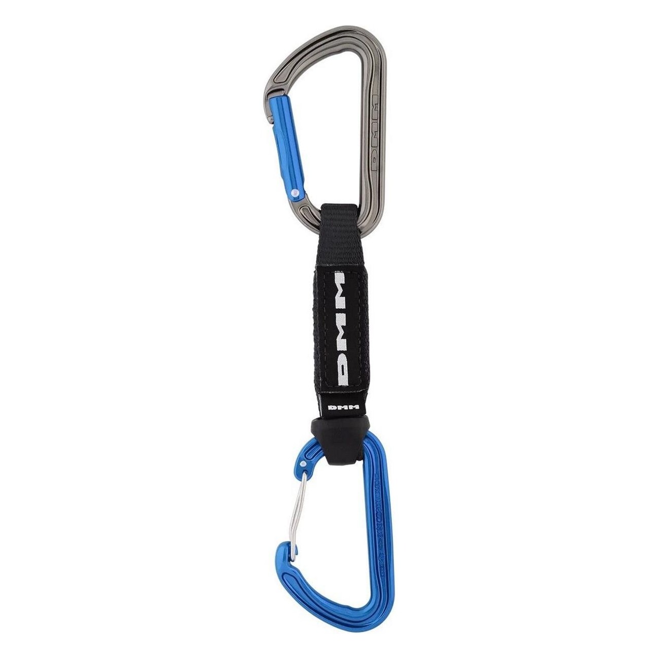 Blue 12cm Quickdraws Karabiner für Sportklettern - Einzel, 93g, Hybrid Shadow/Spectre - 1