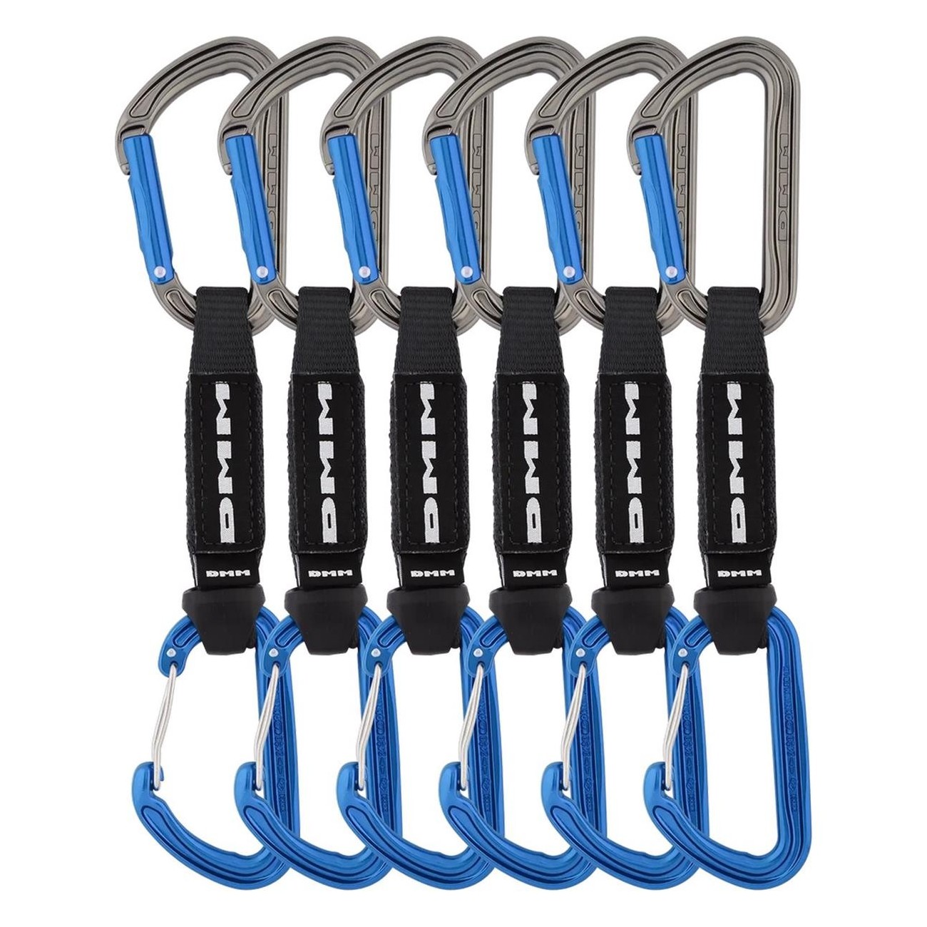 Moschettoni Blue 12cm Quickdraws per Arrampicata Sportiva - Singolo, 93g, Ibrido Shadow/Spectre - 2 - Rinvii - 5031290224710