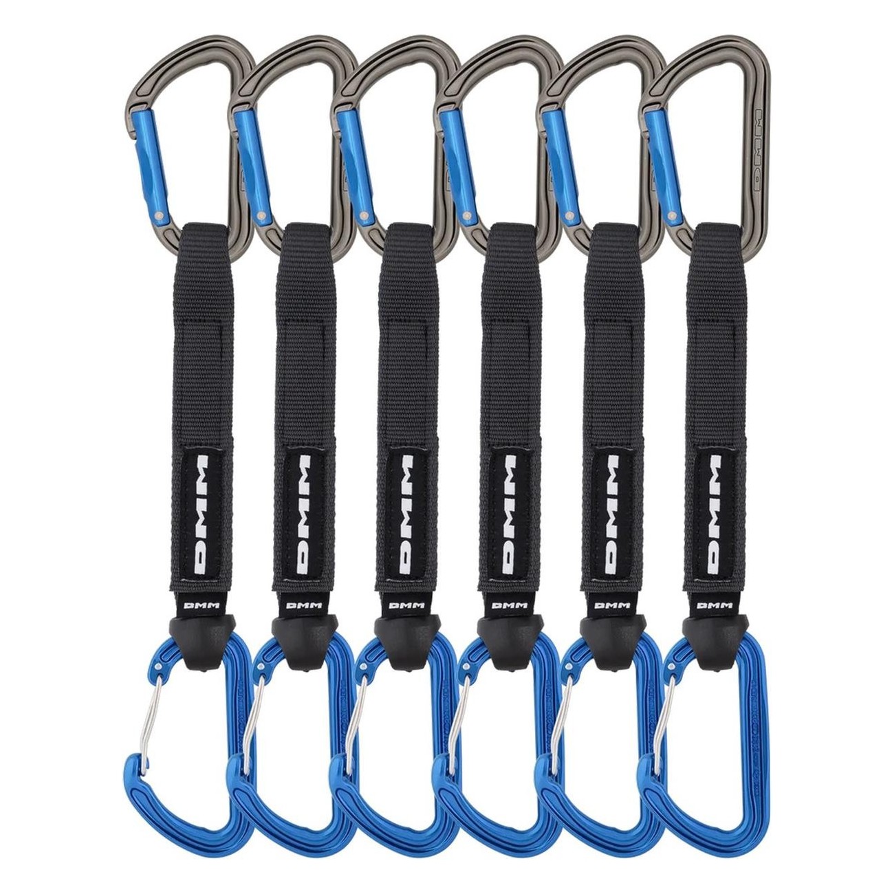 Blue 12cm Quickdraws Karabiner für Sportklettern - Einzel, 93g, Hybrid Shadow/Spectre - 4