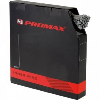 Cable de Freno Bici Corsa Inox 2000x1,5 mm con Nipplo 6x9 mm - 100 Pzs PROMAX - 1