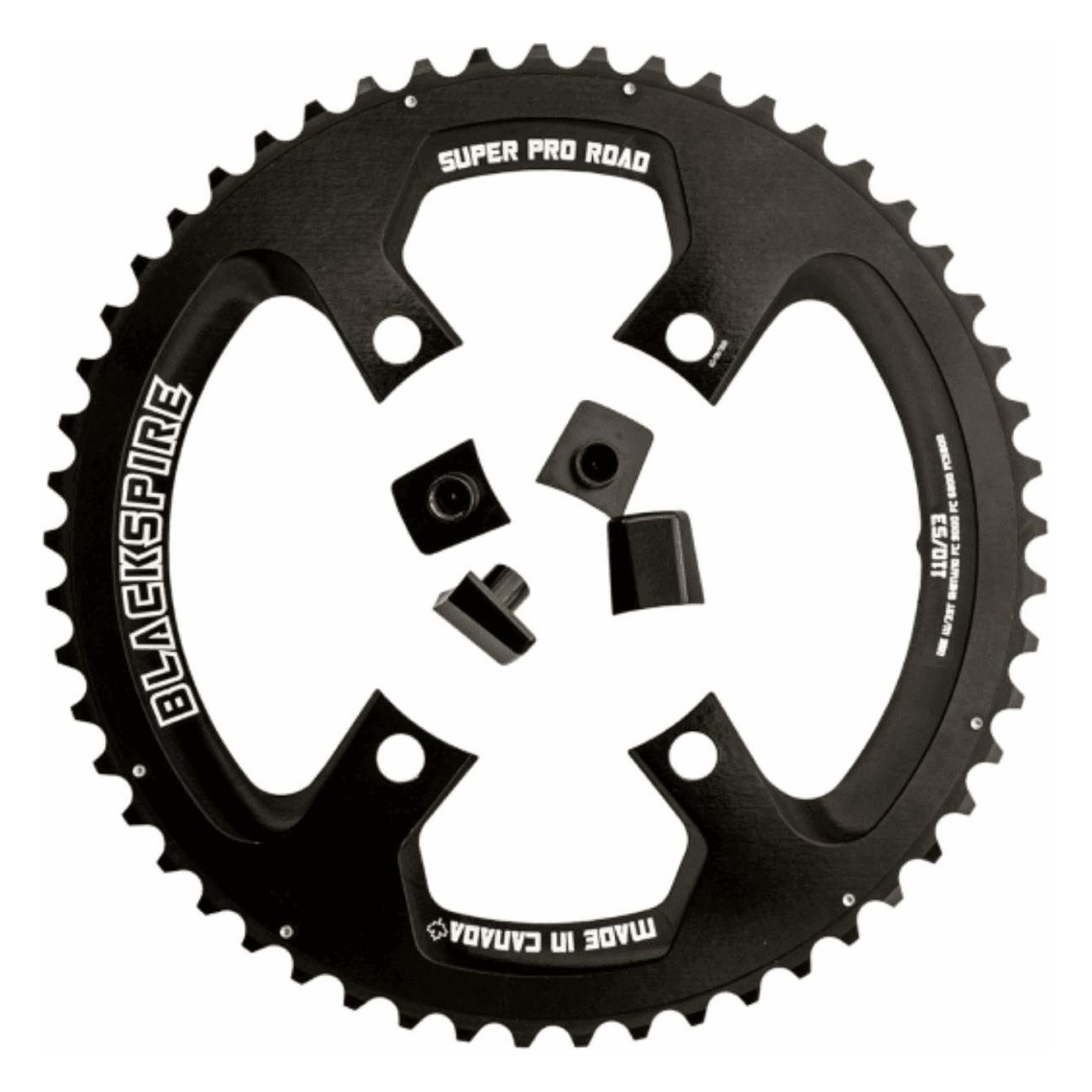 50T Road Chainring Shimano 11v for FC-9000 and FC-6800, BCD 110x4 - 1