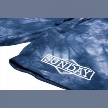 Shorts en Sweat Tie-Dye Bleu Marine Sunday - Taille S, 100% Coton - 3