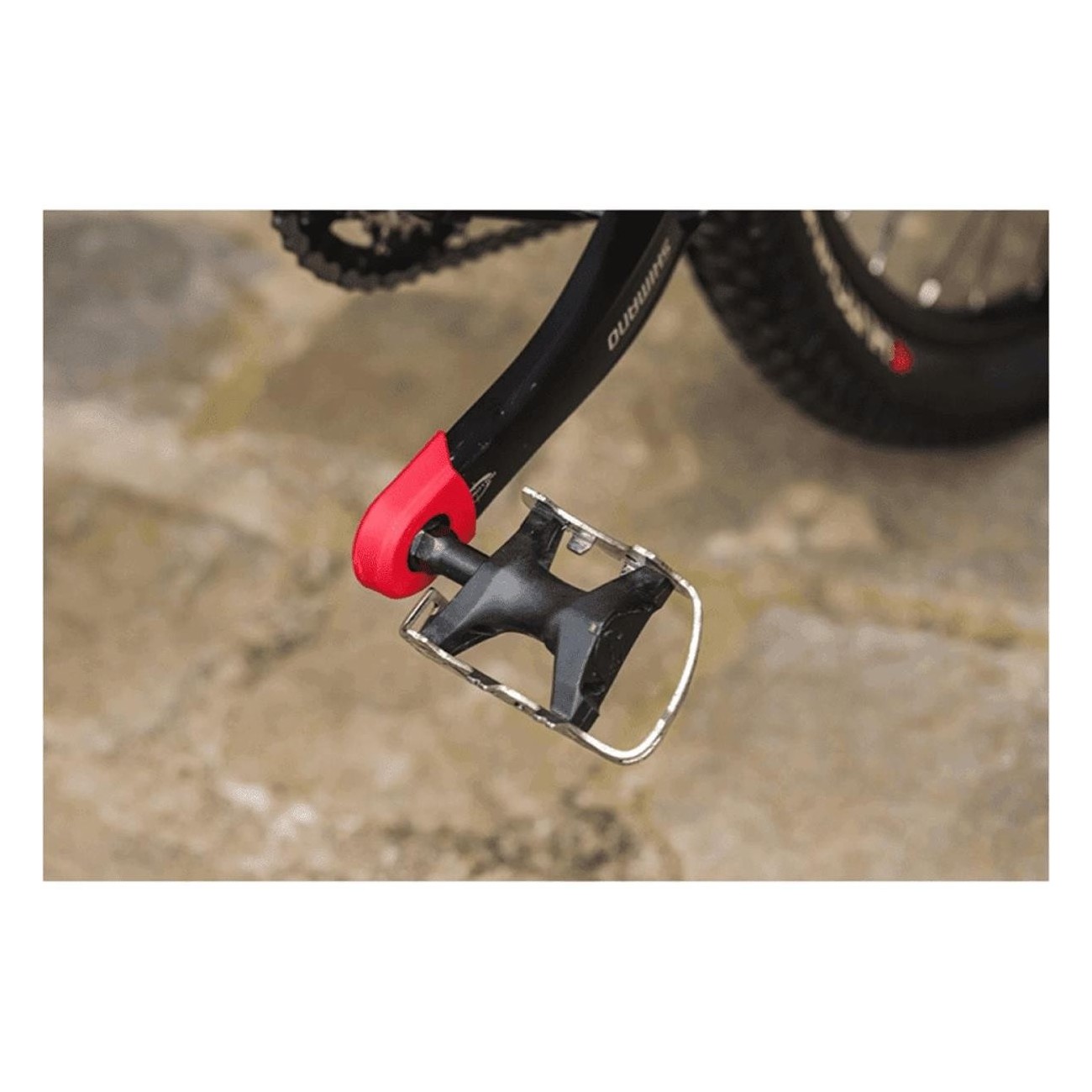 Crank Armor Pedalprotektoren Rot aus Thermoplastik für Sram und Shimano - 2