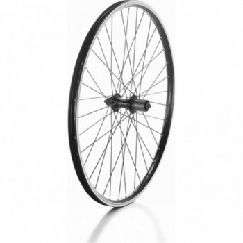 26' Black Aluminum MTB Rear Wheel Compatible with Shimano/SRAM 8/9/10V - 1